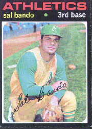 1971 Topps Baseball Cards      285     Sal Bando